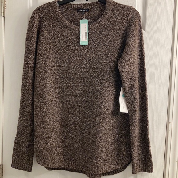 Pink Clover Brown Textured Sweatersize 